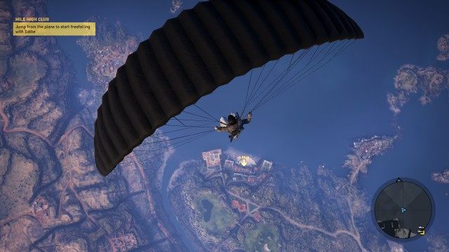 Jump from the plane to start freefalling with Eddie