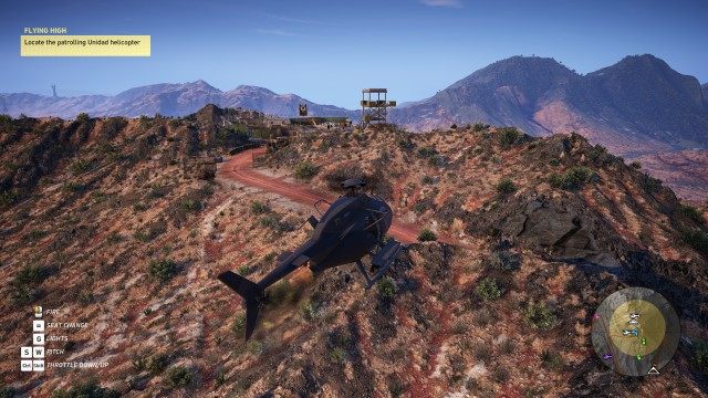 Locate the patrolling Unidad helicopter