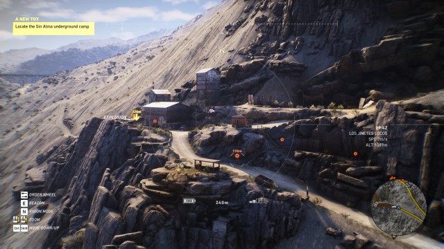 Locate the Sin Alma underground camp