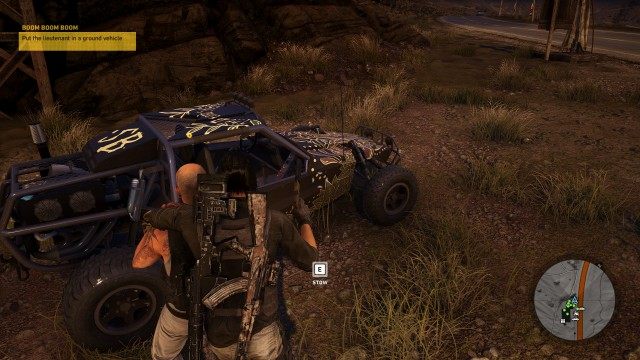 Put the lieutenant in a ground vehicle