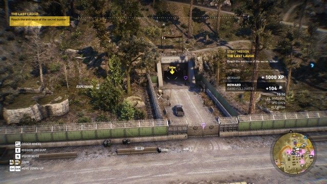 Reach the entrance of the secret bunker