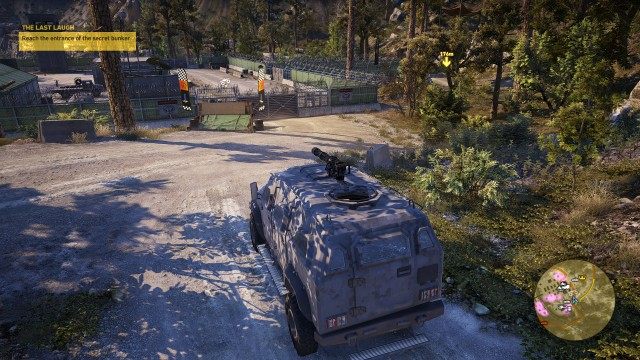 Reach the entrance of the secret bunker