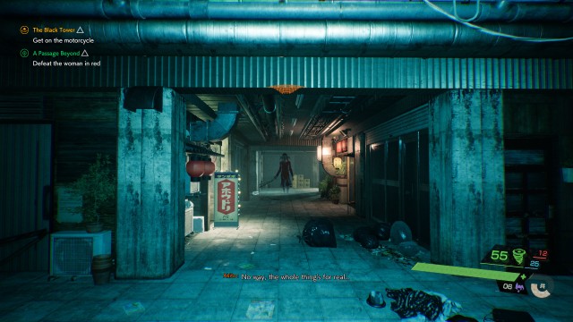 Defeat the woman in red