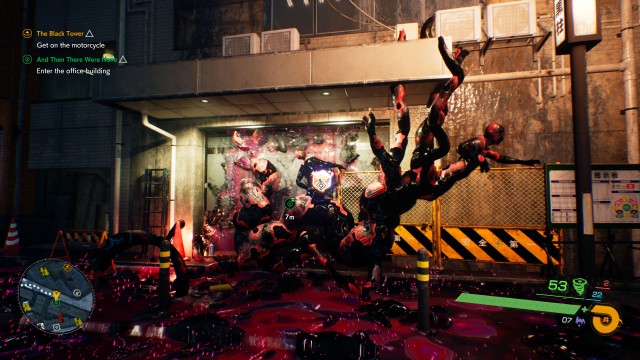 Enter the office building