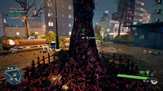 Examine the red cherry blossom tree / Defeat all enemies