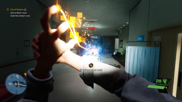 Hit an enemy with a charge attack / Grab the enemy's core