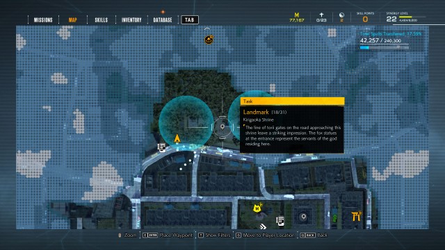 Head toward the pillar of light