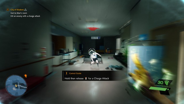 Hit an enemy with a charge attack / Grab the enemy's core