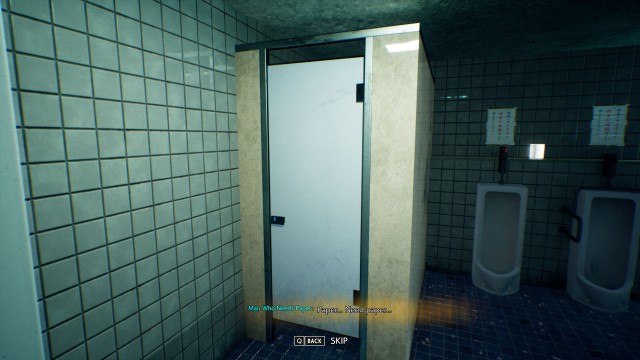 Check out the park restroom / Investigate the voice