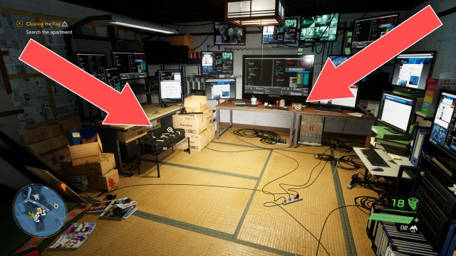 Search the apartment