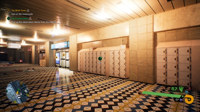 Pick up the observation device from the locker