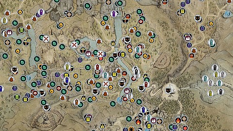 World Map, Blacktail Map