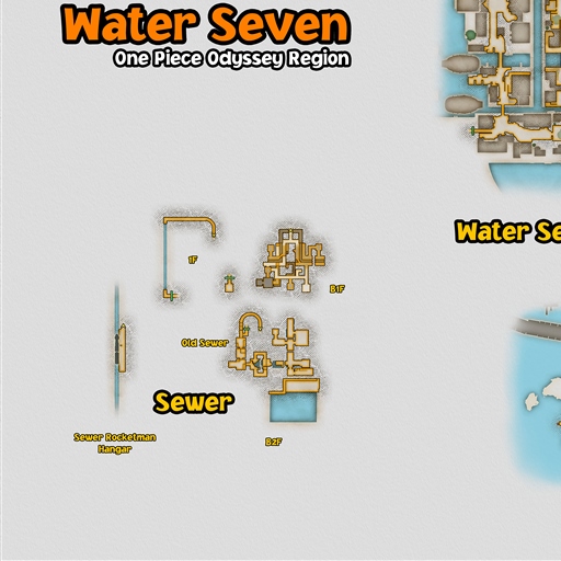 Water Seven, One Piece Odyssey Map