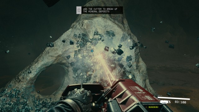 Explore the Cavern / Break Up the Deposits / Take the Strange Object