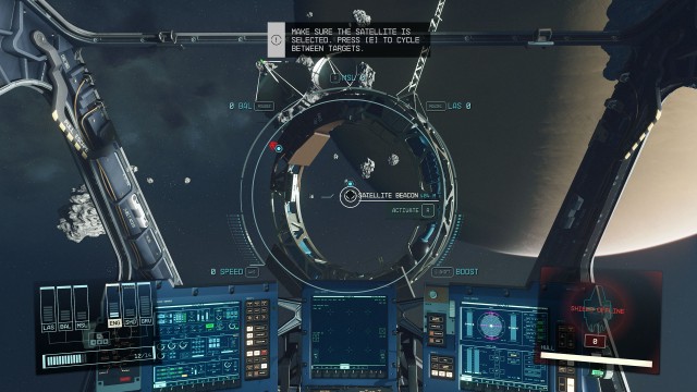 Examine the Satellite / (Optional) Use minimal power to avoid detection