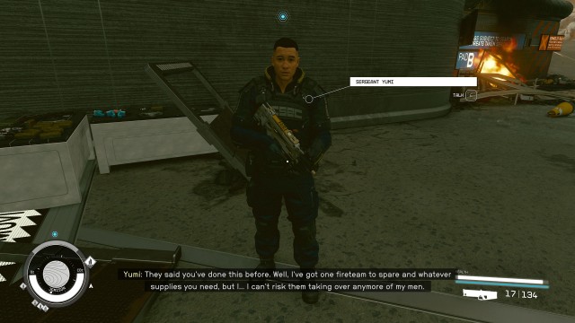 Approach the officer in charge