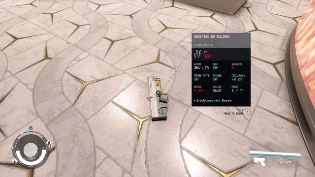 Listen to the guards / Collect the EM weapon / Equip the EM weapon