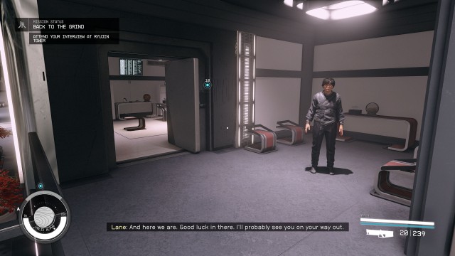 Attend Your Interview at Ryujin Tower / (Optional) Check in with Lane Garza / Follow Lane