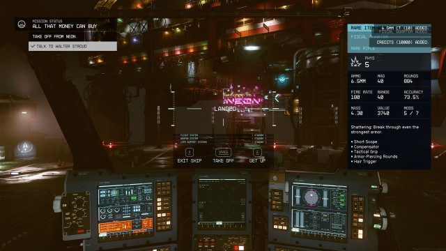 Go to the Ship / Talk to Walter Stroud