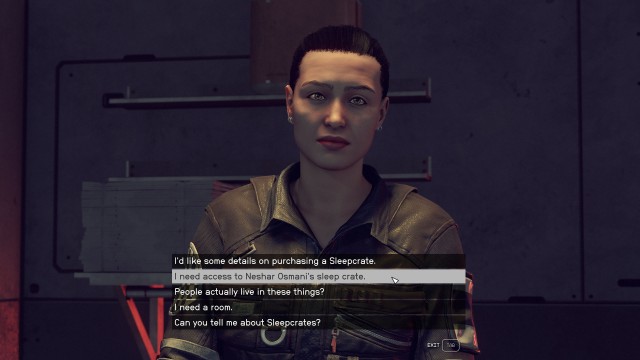 Talk to the Sleepcrate Manager