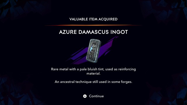 Azure Damascus Ingots