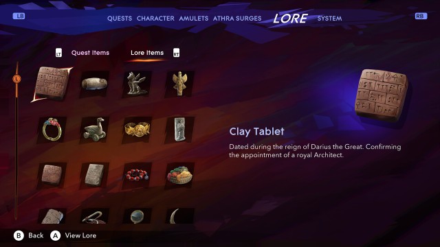 Lore Items