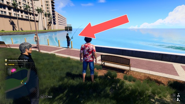 Fishing Homeless Man