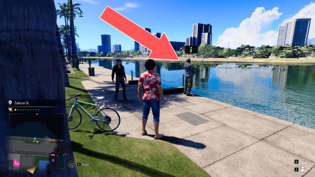 Fishing Homeless Man