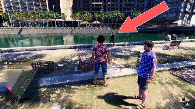 Fishing Homeless Man