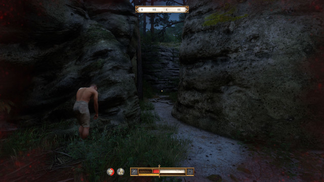 Explore the entry point into the rocks.