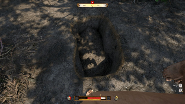 (Optional) Put the corpse in the grave.