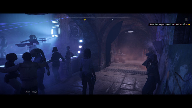 Steal the forged identicard in the office.