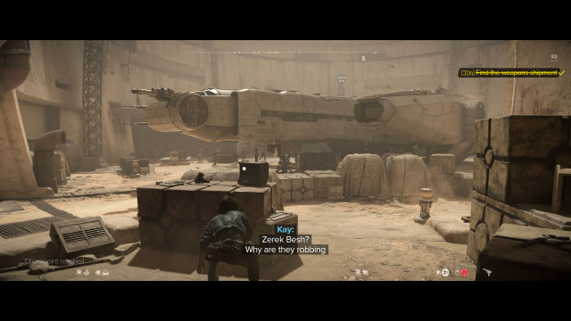 Find the weapons shipment.
