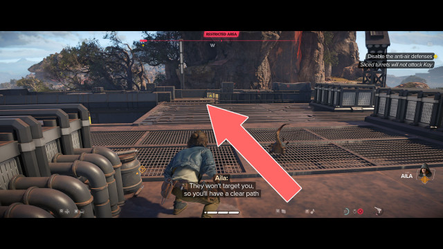 Disable the anti-air defenses.