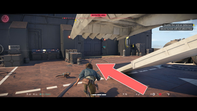 Disable the anti-air defenses.