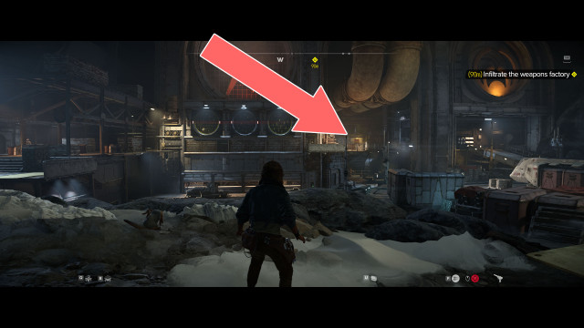 Infiltrate the weapons factory.
