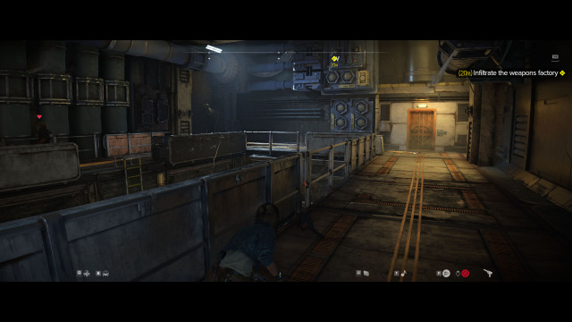 Infiltrate the weapons factory.