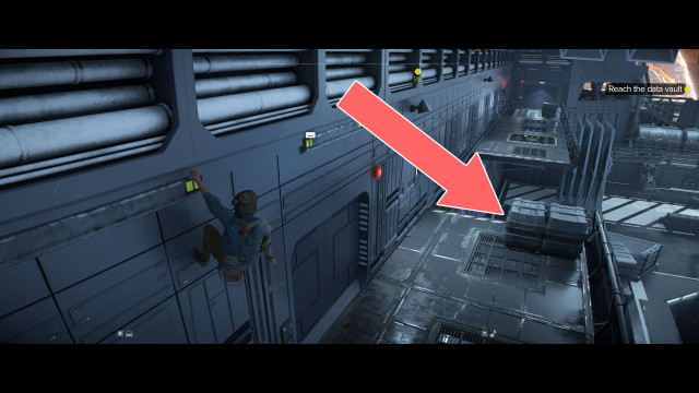 Reach the data vault.