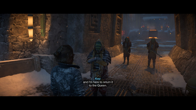 Return the relic to the queen.