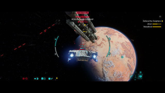 Defend the freighters.