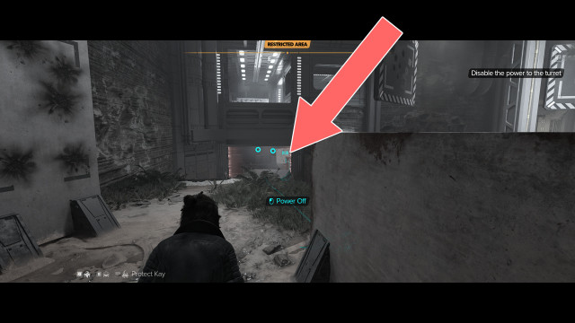 Disable the power to the turret.