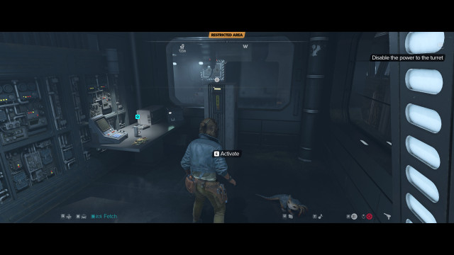 Disable the power to the turret.