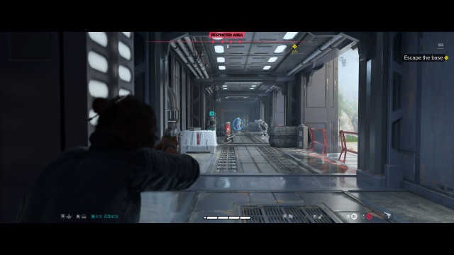 Escape the base.