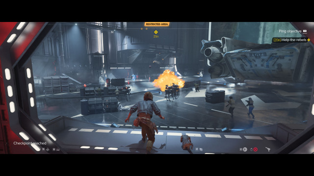 Help the rebels. / Secure the landing pad.