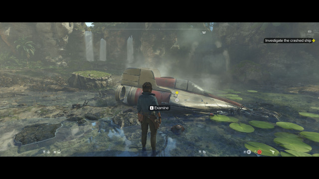 Investigate the crashed ship.