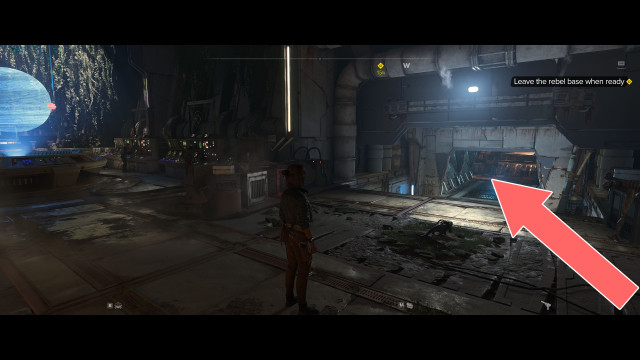 Leave the rebel base when ready.