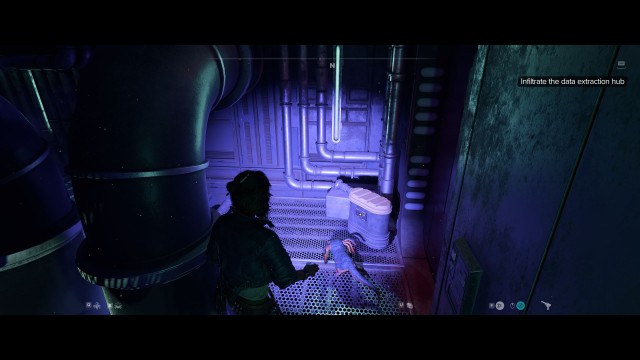 Infiltrate the data extraction hub.