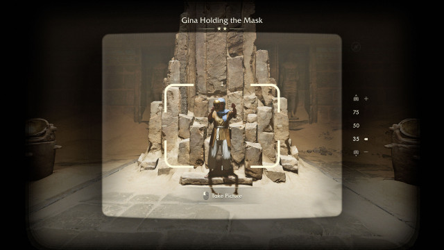 Gina Holding the Mask