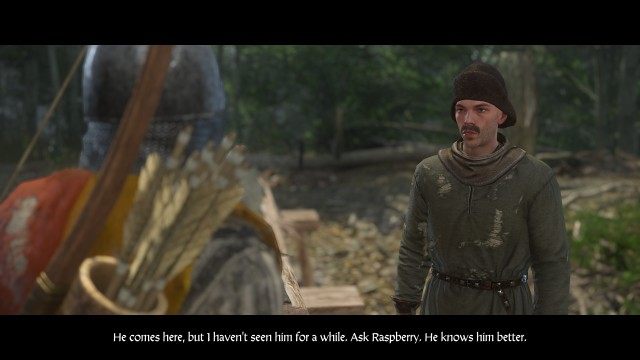 Ask at the woodcutters' camp.