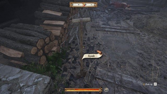 Get hold of a spade.